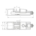 125mm Camlock Machine Vice - 6517 Series (Bison) - 6517-M125 thumbnail 2