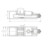 160mm Camlock Machine Vice - 6517 Series (Bison) - 6517-M160