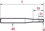 Toolex Reamer - Straight Shank - Spiral Flute - Carbide - H5 - 1.91mm