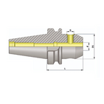 Omega Products Dual Contact DCBT40 End Mill Hodler - G2.5 - 25,000RPM - 12mm Bore Size - 63mm Gauge Length