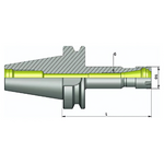 Omega Products Dual Contact DCBT40 ER16 Mini Nut Collet Chuck - G2.5 - 25,000RPM - 100mm Gauge Length