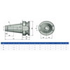Omega Products Dual Contact DCBT40 Through Coolant Face Mill Arbor - G2.5 - 25,000RPM - 16mm Spigot Size - 45mm Gauge Length thumbnail 3