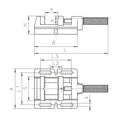 100mm Drilling Machine Vice - 6543 Series (Bison) - 6543-100M thumbnail 2