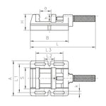 150mm Drilling Machine Vice - 6543 Series (Bison) - 6543-150M