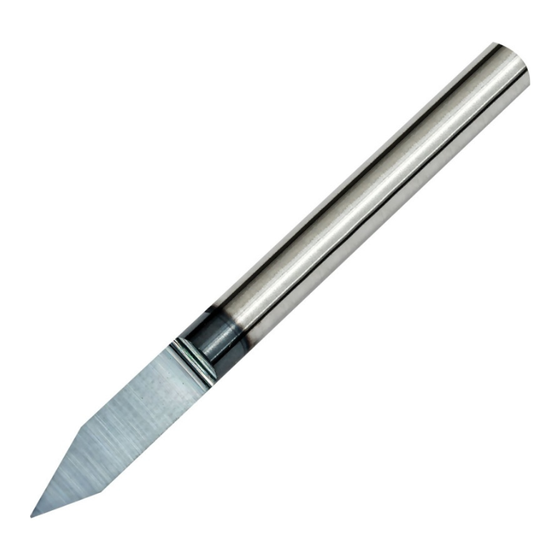 Vortex Carbide Engraving Cutter TiAlN Coated- Tip Half Round 45° - 0.1mm - 3.175 (1/8)