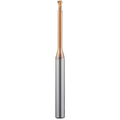 Vortex Long Neck Corner Radius 2 Flute Carbide End Mill - TiSiN Coated - 1mm Cutter Dia x 4mm Reach x 0.1 Corner Radius thumbnail 4