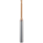 Widin Carbide Corner Radius End Mill - 2 Flute Long Neck Back Draft Type - 0.5mm x6mm x R0.1