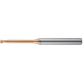 Vortex Long Neck Corner Radius 2 Flute Carbide End Mill - TiSiN Coated - 1mm Cutter Dia x 4mm Reach x 0.1 Corner Radius thumbnail 3