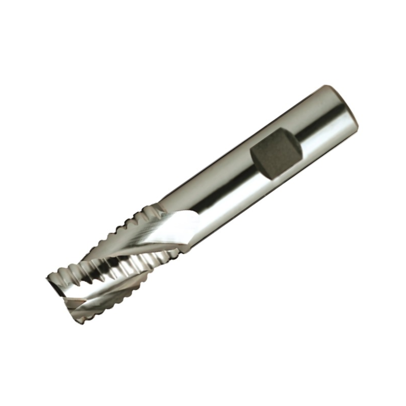 Europa Tools HSS-E Roughing End Mill - Uncoated 3 Flute Short Length - 37° Helix Angle - For Aluminium - 6mm