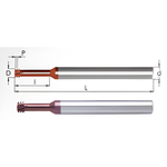 Carmex Thread Mills Solid Carbide - Fast Type - For Hard Materials - Metric - M3, M4, M5 x 0.5 - MT3