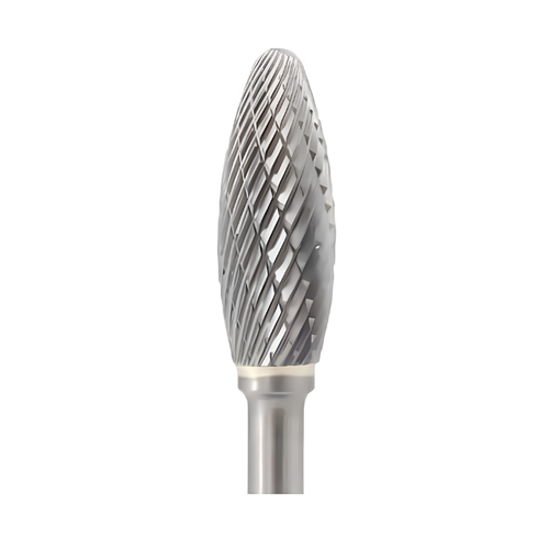 Vortex Carbide Burr Type H - Flame - Double Cut - 3mm Diameter