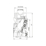 Palbit Arbor Mounting Holder - For XPET 1706 Inserts - 50mm Cutter Diameter - 181100100