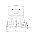 Palbit Arbor Mounting Holder - For SO0803 Inserts - 52mm Cutter Diameter - 181149900