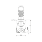 Palbit Threaded Coupling Holder - For SO0803 Inserts - 32mm Cutter Diameter - 181076700