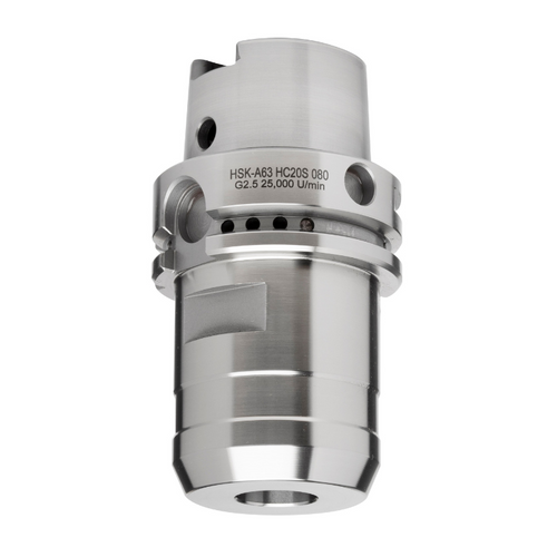 Omega Products HSK63A Hydraulic Expansion Chuck - G2.5 - 25,000RPM - 20mm - 80mm Gauge Length - Form AD/B