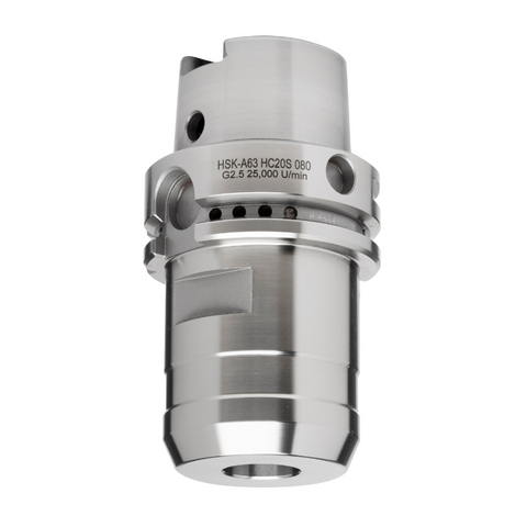 Omega Products HSK63A Hydraulic Expansion Chuck - G2.5 - 25,000RPM - 12mm - 80mm Gauge Length - Form AD/B