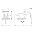 63mm Heavy Duty Bench Vice - 1250 Series (Bison) - 1250-63L thumbnail 2