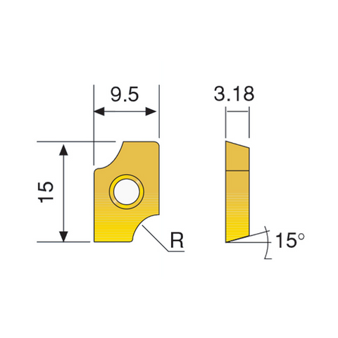 Omega Products Convex Corner Rounding Carbide Tin Insert - To Produce ...