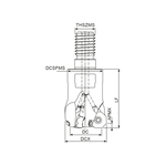 Palbit Cylindrical Shank Holder - For SF1004 OF0403 Inserts - 32mm Cutter Diameter - 181146500