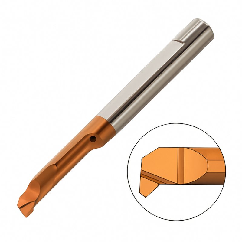 Carmex Carbide Tiny Tool - Chamfer & Boring - MCR - TNX Grade - 7.1mm Minimum Diameter x 20mm Reach