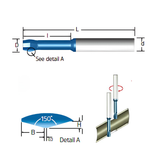 Carmex Mini Carbide Chamfer Cutter 150° - 5mm x 105mm