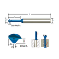 Carmex Mini Carbide Chamfer Cutter 90° - Long Reach - 3mm x 12mm x 39mm thumbnail 2