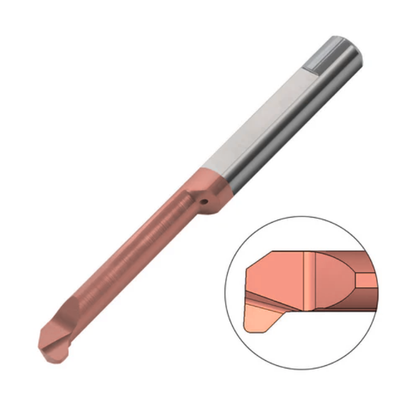 Carmex Carbide Tiny Tool - Thread Relief, Chamfering & Grooving - MDR -  TNX Grade - 6.1mm Minimum Diameter x 1.4mm Reach x R0.5