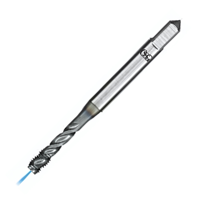 OSG Threading Tap Metric Fine A-OIL-Spiral Flute - Powder Metal Right Hand -TiCN Coated - Blind Holes DIN374 - M8 x 1