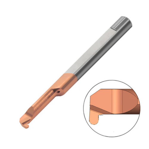 Carmex Carbide Tiny Tool - Full Radius Grooving - MKR - TNX Grade - 4.1mm Minimum Diameter x 1mm Groove Width - 10mm Reach