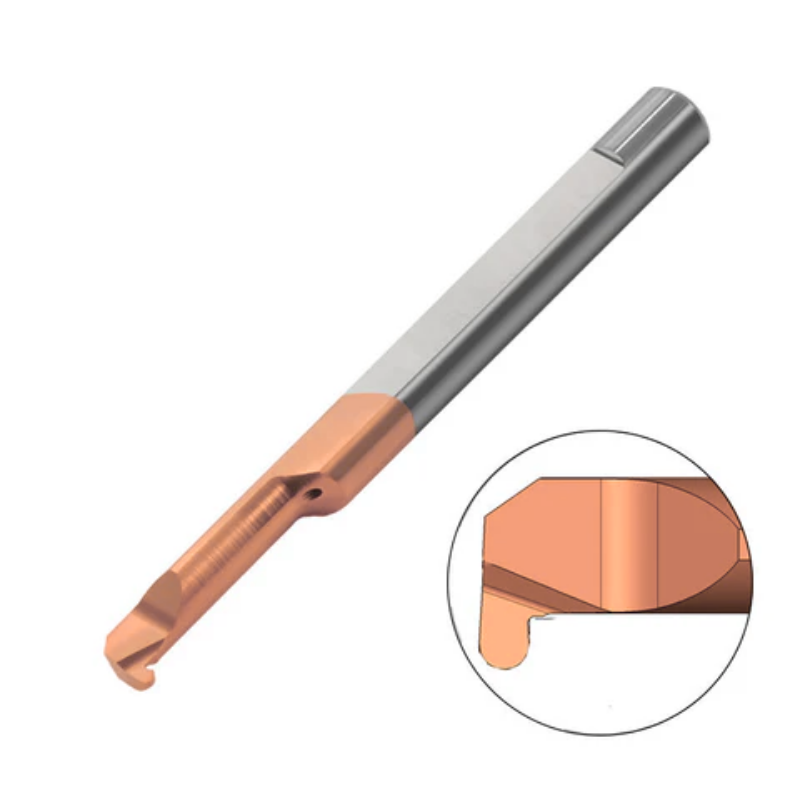 Carmex Carbide Tiny Tool - Full Radius Grooving - MKR - TNX Grade - 6.1mm Minimum Diameter x 1mm Groove Width - 15mm Reach