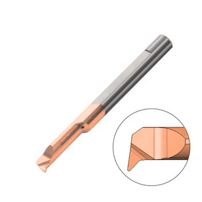 Carmex Carbide Tiny Tool - Profiling & Boring 47° - MQR - TNX Grade - Minimum Diameter 4.1mm x 10mm Reach x R0.2