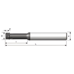 Carmex Thread Mills Mini Type - For Hard Materials - MJ - MJ 3 x 0.5 - MT6