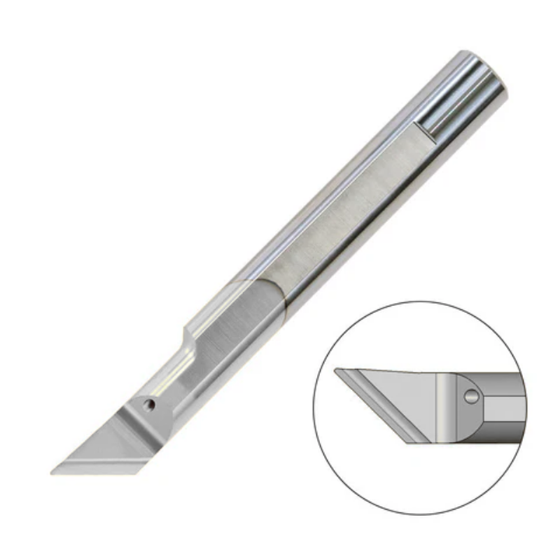 Carmex Carbide Tiny Tool - Face Chamfering & Profiling - MWR - K20 Grade - 60° Angle -  1mm Minimum Diameter x 22mm Reach