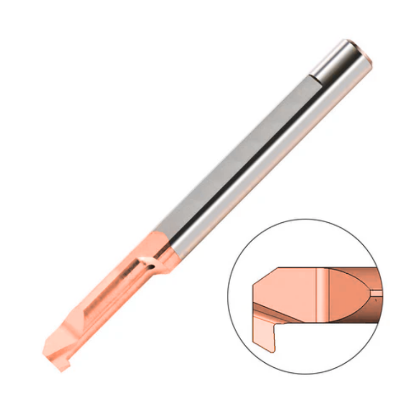 Carmex Carbide Tiny Tools - Back Turning Tool (MXR) - Grade TNX - 6.1mm Min Diameter x 22mm Reach