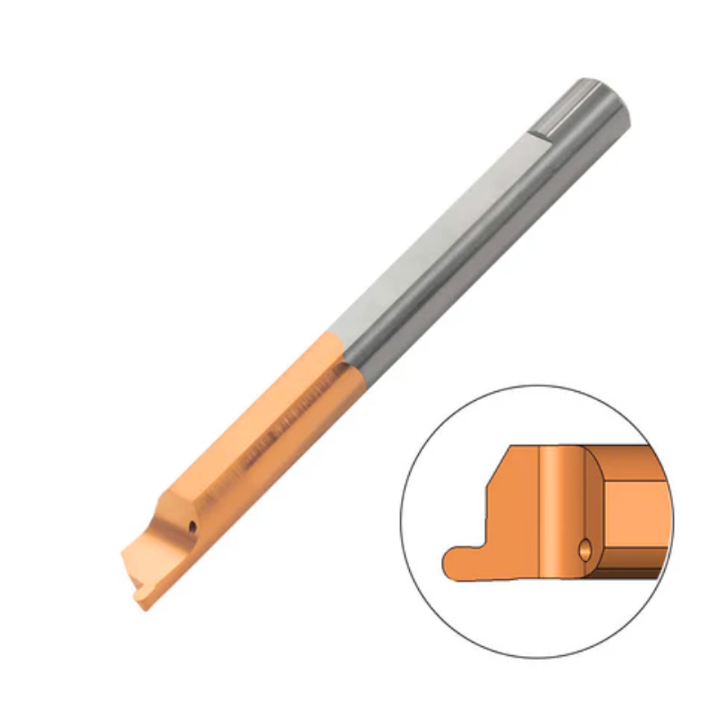 Carmex Carbide Tiny Tool - Full Radius Face Grooving - MZR - TNX Grade - 8mm Minimum Diameter x 1mm Groove Width