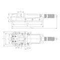 125mm Machine Vice with Hydraulic Spindle - 6516 Series (Bison) - 6516-M125 thumbnail 2