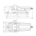 100mm Machine Vice with Moveable Rear Jaw - 6512 Series (Bison) - 6512-100 thumbnail 2