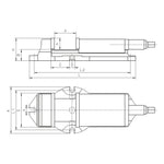 155mm Machine Vice with Prismatic Guidance of Movable Jaw - 6910 Series (Bison) - 6910-155