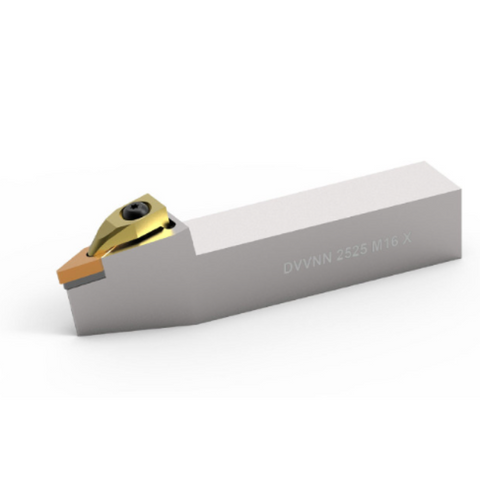 Omega Products Turning Tool Holder - Double Clamp 93 Deg Neutral - For VNMG 1604 Inserts - DVVNN2525K16