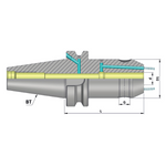 Omega Products BT40 End Mill Holder With Coolant Channels - G2.5 - 25,000RPM - 32mm Bore Size - 100mm Gauge Length