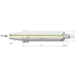 BT40 Anti-Vibration Face Mill Arbor - G6.3 - 8000RPM - 22mm Spigot Size - 200mm Gauge Length