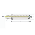Omega Products DV50 Anti-Vibration Face Mill Arbor - G6.3 - 8,000RPM - 16mm Sipgot Size - 350mm Gauge Length
