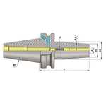 Omega Products BT40 Slim Shrink Fit Chuck - G2.5 - 25,000RPM - 8mm Clamping Diameter - 120mm Gauge Length