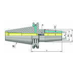 Omega Products DV40 Shrink Fit Chuck With Front Face Coolant - G2.5 - 25,000RPM - 10mm Clamping Diameter - 80mm Gauge Length