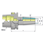 Omega Products HSK63A Shrink Fit Holders With Front Face Coolant - G2.5 - 25,000RPM - 25mm Clamping Diameter - 160mm Gauge Length