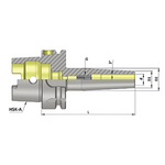 Omega Products HSK63A Slim Shrink Fit Chuck - G2.5 - 25,000RPM - 18mm Clamping Diameter - 160mm Gauge Length