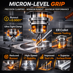 Omega Products BT40 ER Collet Chuck - ER32 - 20,000RPM - G2.5 - 70mm Gauge Length - Form AD