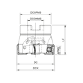 Palbit Arbor Mounting Holder - For SN1206 Inserts - 80mm Cutter Diameter - 181091800 thumbnail 2