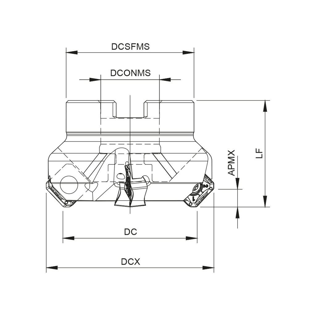 Palbit Arbor Mounting Holder - For SN1206 ON0505 Inserts - 50mm Cutter ...