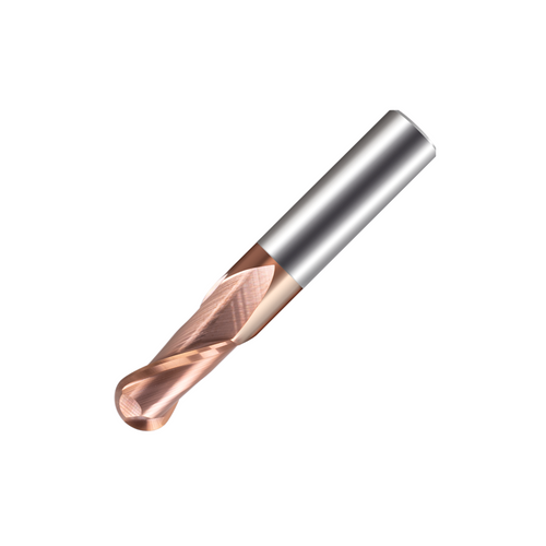 Vortex Carbide End Mill - 2 Flute Ball Nose - TiSiN Coated - 4mm x 75mm